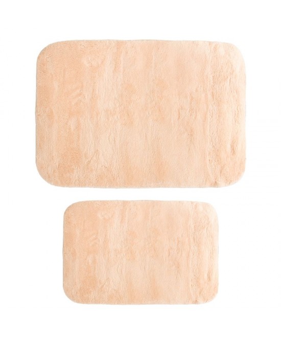 Πατάκι μπάνιου PWC-0055 pakoworld σετ 2τμχ microfiber ροζ 90x60εκ Πατάκι μπάνιου PWC-0055 pakoworld σετ 2τμχ microfiber ροζ 90x60εκ