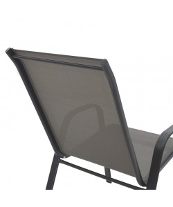 Πολυθρόνα Calan pakoworld στοιβαζόμενη μέταλλο ανθρακί-textilene ανθρακί 55x75x95εκ Πολυθρόνα Calan pakoworld στοιβαζόμενη μέταλλο ανθρακί-textilene ανθρακί 55x75x95εκ