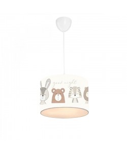 Παιδικό φωτιστικό οροφής μονόφωτο PWL-1095 pakoworld Ε27 γκρι-λευκό Φ24x20εκ