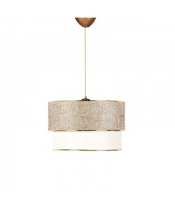 Φωτιστικό οροφής μονόφωτο PWL-1089 pakoworld Ε27 εκρού-χρυσό Φ30x20εκ