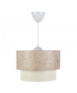 Φωτιστικό οροφής μονόφωτο PWL-1087 pakoworld Ε27 μπεζ χρυσό-εκρού Φ30x20εκ