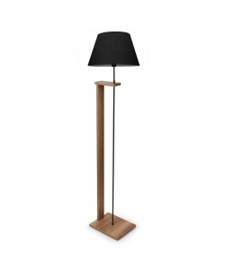 Φωτιστικό δαπέδου Lumino pakoworld Ε27 μαύρο-καρυδί Φ38x150εκ