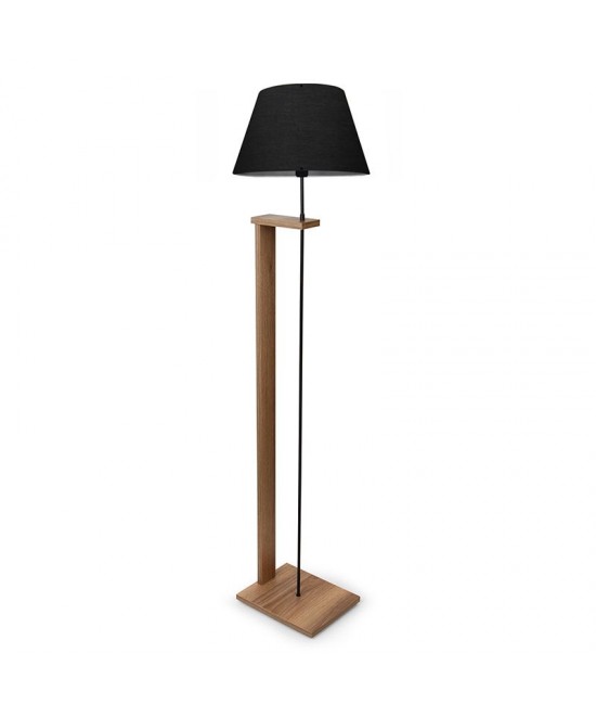 Φωτιστικό δαπέδου Lumino pakoworld Ε27 μαύρο-καρυδί Φ38x150εκ Φωτιστικό δαπέδου Lumino pakoworld Ε27 μαύρο-καρυδί Φ38x150εκ