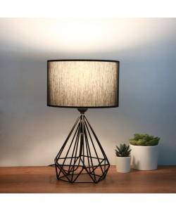 Επιτραπέζιο φωτιστικό PWL-1079 pakoworld Ε27 μαύρο Φ24x41εκ