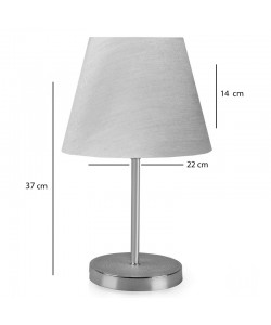 Επιτραπέζιο φωτιστικό PWL-1074 pakoworld Ε27 μπεζ-χρυσό Φ22x37εκ