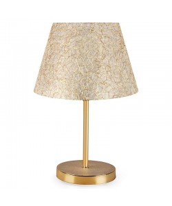 Επιτραπέζιο φωτιστικό PWL-1074 pakoworld Ε27 μπεζ-χρυσό Φ22x37εκ