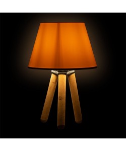 Επιτραπέζιο φωτιστικό PWL-1071 pakoworld Ε27 εκρού-φυσικό Φ22x32εκ