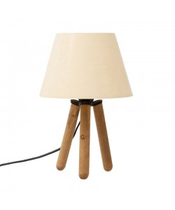 Επιτραπέζιο φωτιστικό PWL-1071 pakoworld Ε27 εκρού-φυσικό Φ22x32εκ