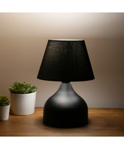 Επιτραπέζιο φωτιστικό PWL-1068 pakoworld Ε27 μαύρο Φ22x32εκ