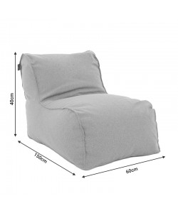 Πουφ ξαπλώστρα Lara pakoworld 100% αδιάβροχο μπεζ