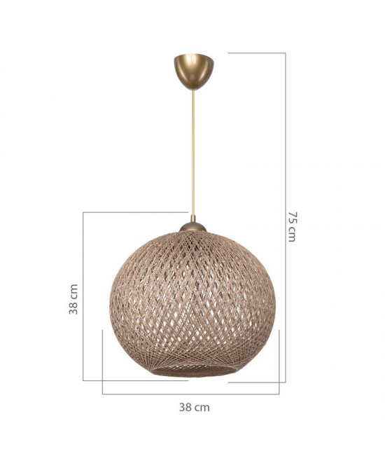Φωτιστικό οροφής μονόφωτο Leshia pakoworld Ε27 καφέ Φ38x38εκ Φωτιστικό οροφής μονόφωτο Leshia pakoworld Ε27 καφέ Φ38x38εκ