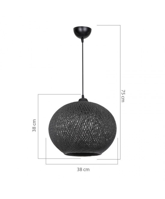 Φωτιστικό οροφής μονόφωτο Leshia pakoworld Ε27 μαύρο Φ38x75εκ Φωτιστικό οροφής μονόφωτο Leshia pakoworld Ε27 μαύρο Φ38x75εκ