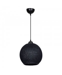 Φωτιστικό οροφής μονόφωτο Leshia pakoworld Ε27 μαύρο Φ26x26εκ