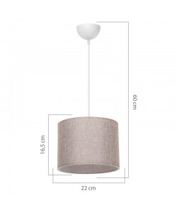 Φωτιστικό οροφής μονόφωτο PWL-1115 pakoworld Ε27 μπεζ-λευκό Φ22x16,5εκ