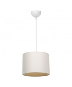 Φωτιστικό οροφής μονόφωτο PWL-1115 pakoworld Ε27 κρεμ-λευκό Φ22x16.5εκ