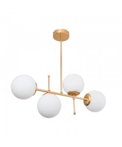 Φωτιστικό οροφής τετράφωτο PWL-1128 pakoworld Ε27 χρυσό 70x20x35εκ