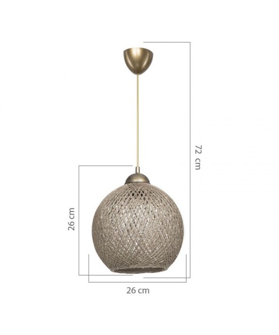 Φωτιστικό οροφής μονόφωτο Leshia pakoworld Ε27 καφέ Φ26x26εκ Φωτιστικό οροφής μονόφωτο Leshia pakoworld Ε27 καφέ Φ26x26εκ
