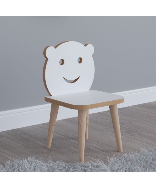 Παιδική καρέκλα Jerry pakoworld λευκό-φυσικό 30x30x52εκ