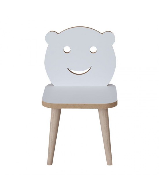 Παιδική καρέκλα Jerry pakoworld λευκό-φυσικό 30x30x52εκ