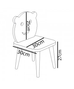 Παιδική καρέκλα Jerry pakoworld λευκό-φυσικό 30x30x52εκ