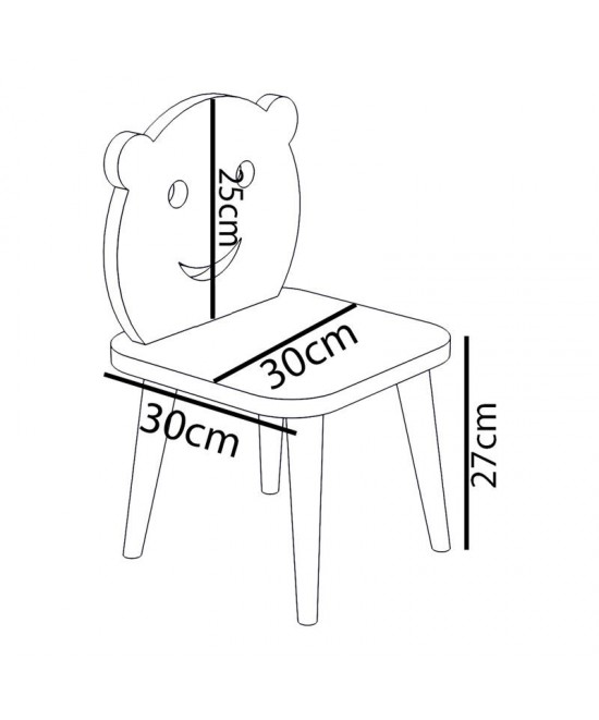Παιδική καρέκλα Jerry pakoworld λευκό-φυσικό 30x30x52εκ