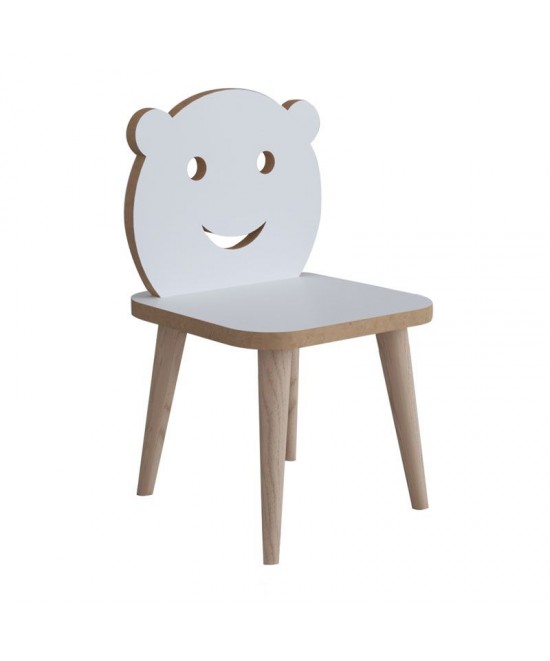 Παιδική καρέκλα Jerry pakoworld λευκό-φυσικό 30x30x52εκ