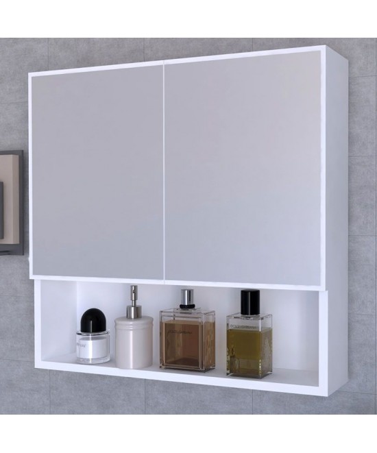 Καθρέπτης μπάνιου Zante pakoworld λευκό 70x17x70εκ