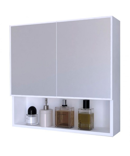 Καθρέπτης μπάνιου Zante pakoworld λευκό 70x17x70εκ