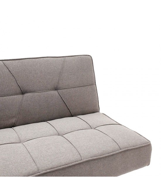 Καναπές-κρεβάτι Travis pakoworld 3θέσιος ύφασμα γκρι 175x83x74εκ