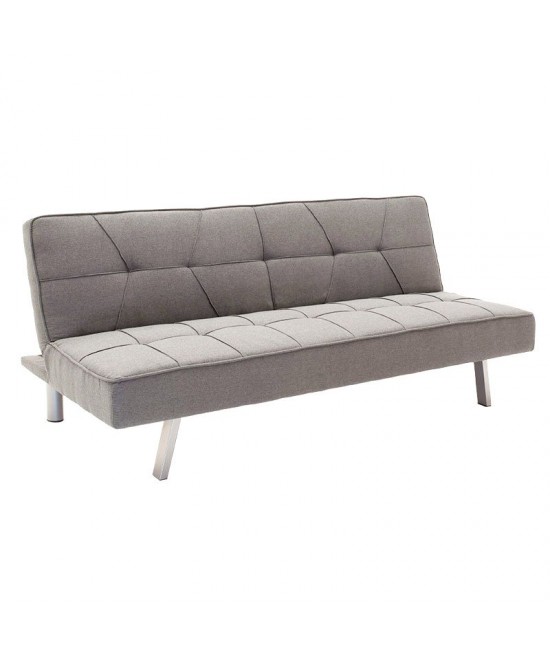 Καναπές-κρεβάτι Travis pakoworld 3θέσιος ύφασμα γκρι 175x83x74εκ