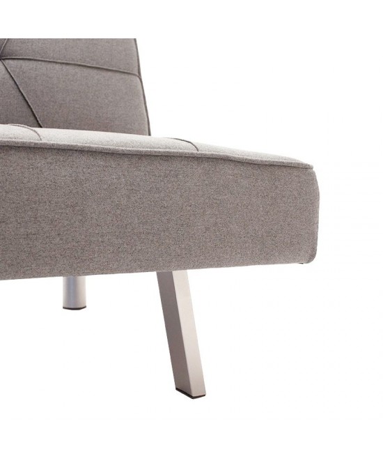 Καναπές-κρεβάτι Travis pakoworld 3θέσιος ύφασμα γκρι 175x83x74εκ