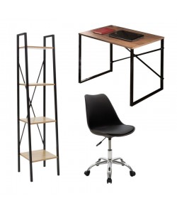 Φοιτητικό πακέτο επίπλων γραφείου Uni 4 pakoworld σετ 3 τμχ