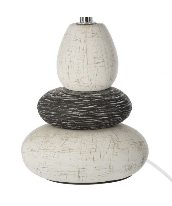 Επιτραπέζιο φωτιστικό Rockgem pakoworld Ε27 ivory-ανθρακί Φ18x33εκ Επιτραπέζιο φωτιστικό Rockgem pakoworld Ε27 ivory-ανθρακί Φ18x33εκ