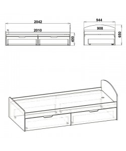 Κρεβάτι Regan pakoworld λευκό αποθηκευτικός χώρος 90x200εκ