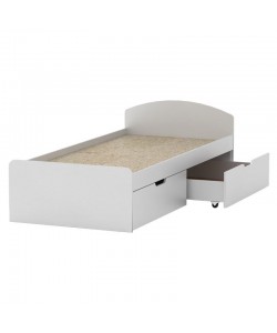 Κρεβάτι Regan pakoworld λευκό αποθηκευτικός χώρος 90x200εκ