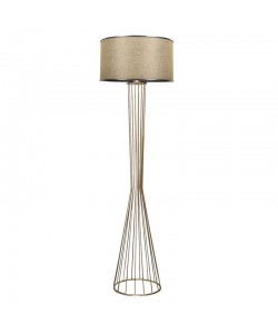 Φωτιστικό δαπέδου Firdo pakoworld Ε27 χρυσό-ασημί-μπεζ Φ38x155εκ