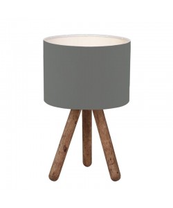 Επιτραπέζιο φωτιστικό PWL-1151 pakoworld Ε27 ανθρακί-καρυδί Φ19x32εκ