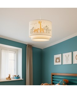 Παιδικό φωτιστικό οροφής μονόφωτο PWL-1097 pakoworld Ε27 λευκό-πορτοκαλί Φ30x20εκ