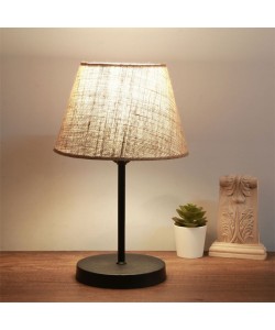 Επιτραπέζιο φωτιστικό PWL-1146 pakoworld Ε27 μπεζ-μαύρο Φ22x37εκ