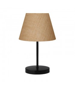 Επιτραπέζιο φωτιστικό PWL-1146 pakoworld Ε27 μπεζ-μαύρο Φ22x37εκ