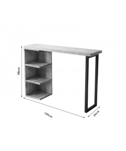 Τραπέζι μπαρ Collins pakoworld φυσικό ξύλο πεύκου 35mm φυσικό-μαύρο 139x29x90εκ