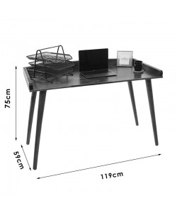 Γραφείο εργασίας Brady pakoworld φυσικό ξύλο πεύκου καρυδί 119x59x75εκ