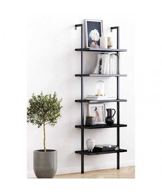 Βιβλιοθήκη Harris pakoworld μαύρο 70x22x200εκ