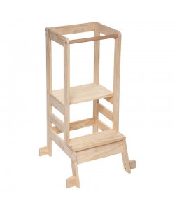 Παιδικός πύργος παρατήρησης Montessori pakoworld φυσικό 51x51x90εκ