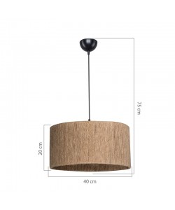 Φωτιστικό οροφής μονόφωτο PWL-1184 pakoworld Ε27 καφέ Φ40x20εκ