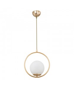 Φωτιστικό οροφής μονόφωτο PWL-1193 pakoworld Ε27 χρυσό Φ26x30εκ