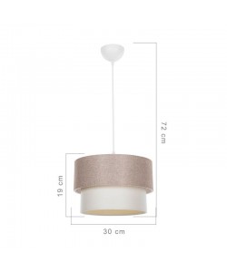 Φωτιστικό οροφής μονόφωτο PWL-1194 pakoworld Ε27 μπεζ Φ30x19εκ