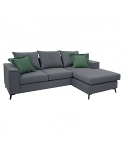 Γωνιακός καναπές Fabulous pakoworld αναστρέψιμος ύφασμα elephant-ciel 240x165x95εκ