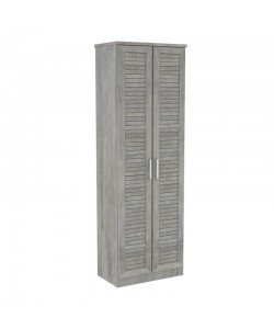 Παπουτσοθήκη-ντουλάπα SANTE pakoworld 21 ζευγών σε antique ανθρακί 60x37x183εκ