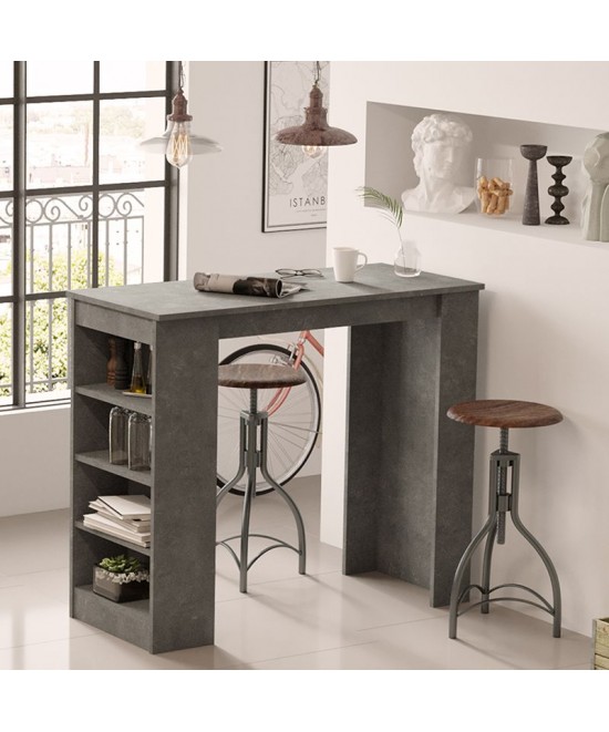 Τραπέζι μπαρ Riff pakoworld ανθρακί antique 120x51.5x101.5εκ Τραπέζι μπαρ Riff pakoworld ανθρακί antique 120x51.5x101.5εκ